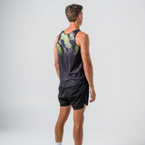 Mens Jet Black Dri Fit Run Singlet