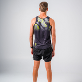 Mens Jet Black Dri Fit Run Singlet