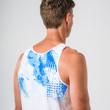 Mens Arctic Blue Dri Fit Run Singlet