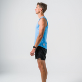 Mens Sky Blue Dri Fit Run Singlet